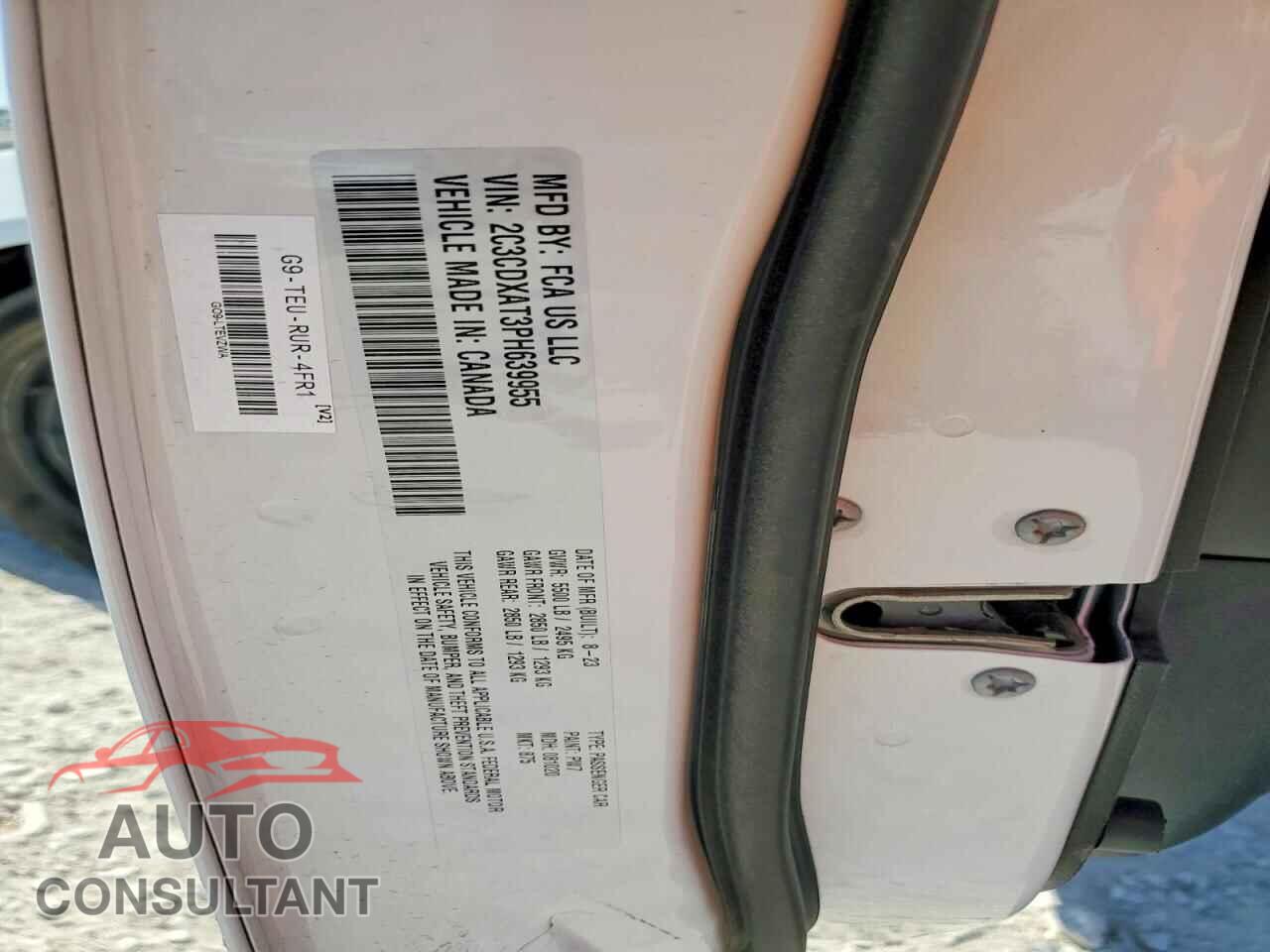 DODGE CHARGER 2023 - 2C3CDXAT3PH639955