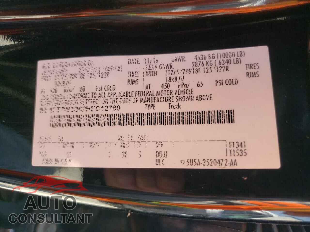 FORD F250 2017 - 1FT7W2B62HEC12780