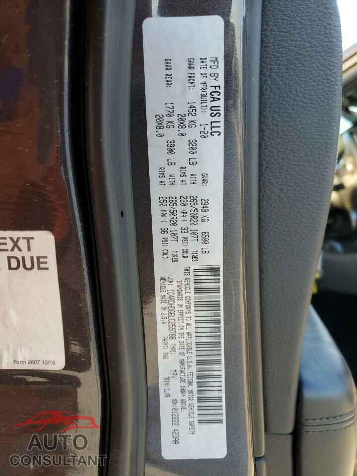 DODGE DURANGO 2020 - 1C4RDHDG6LC259788