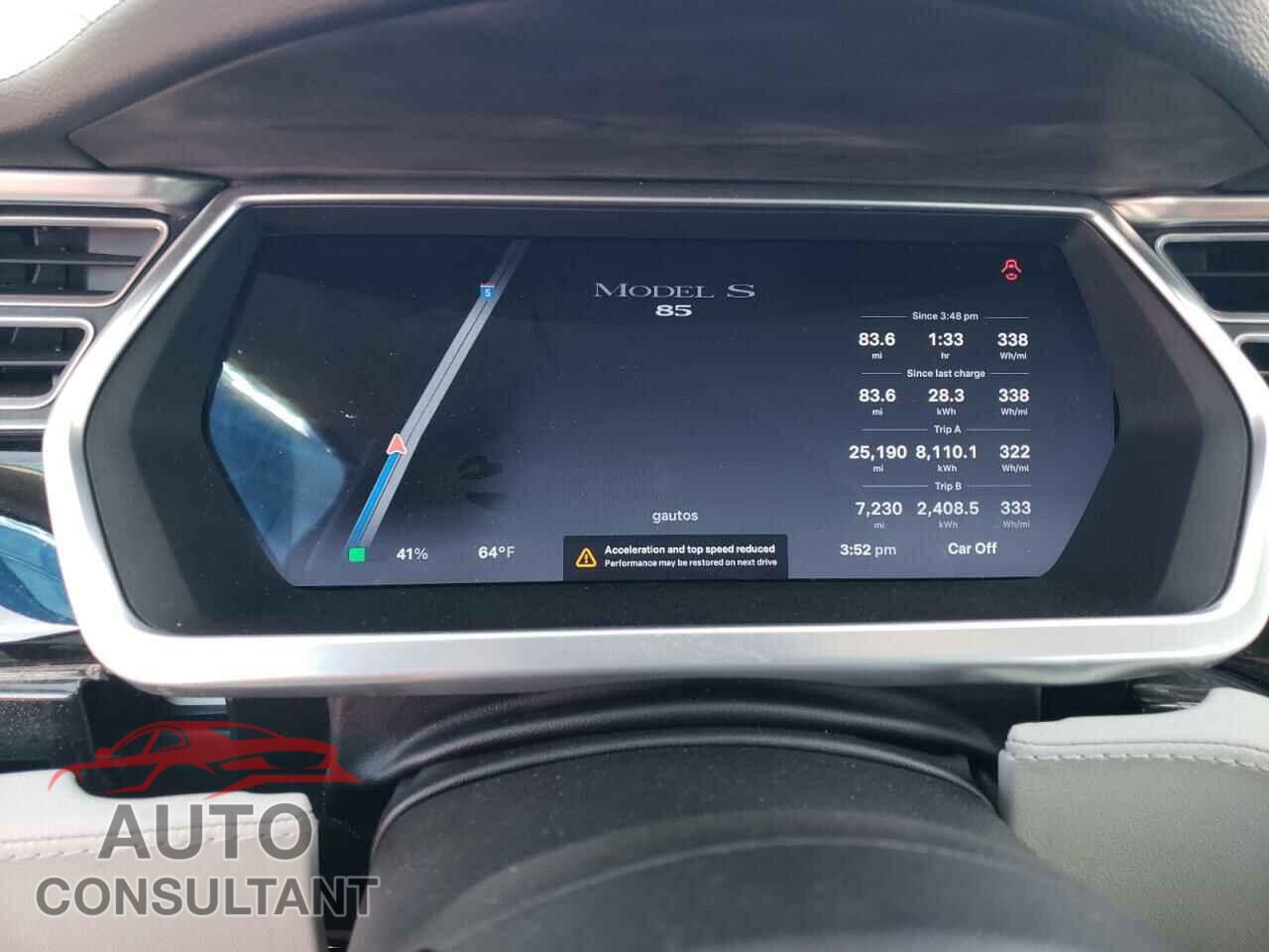 TESLA MODEL S 2013 - 5YJSA1DN8DFP24236