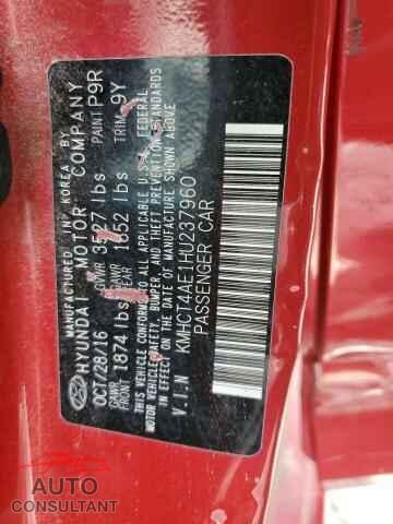 HYUNDAI ACCENT 2017 - KMHCT4AE1HU237960