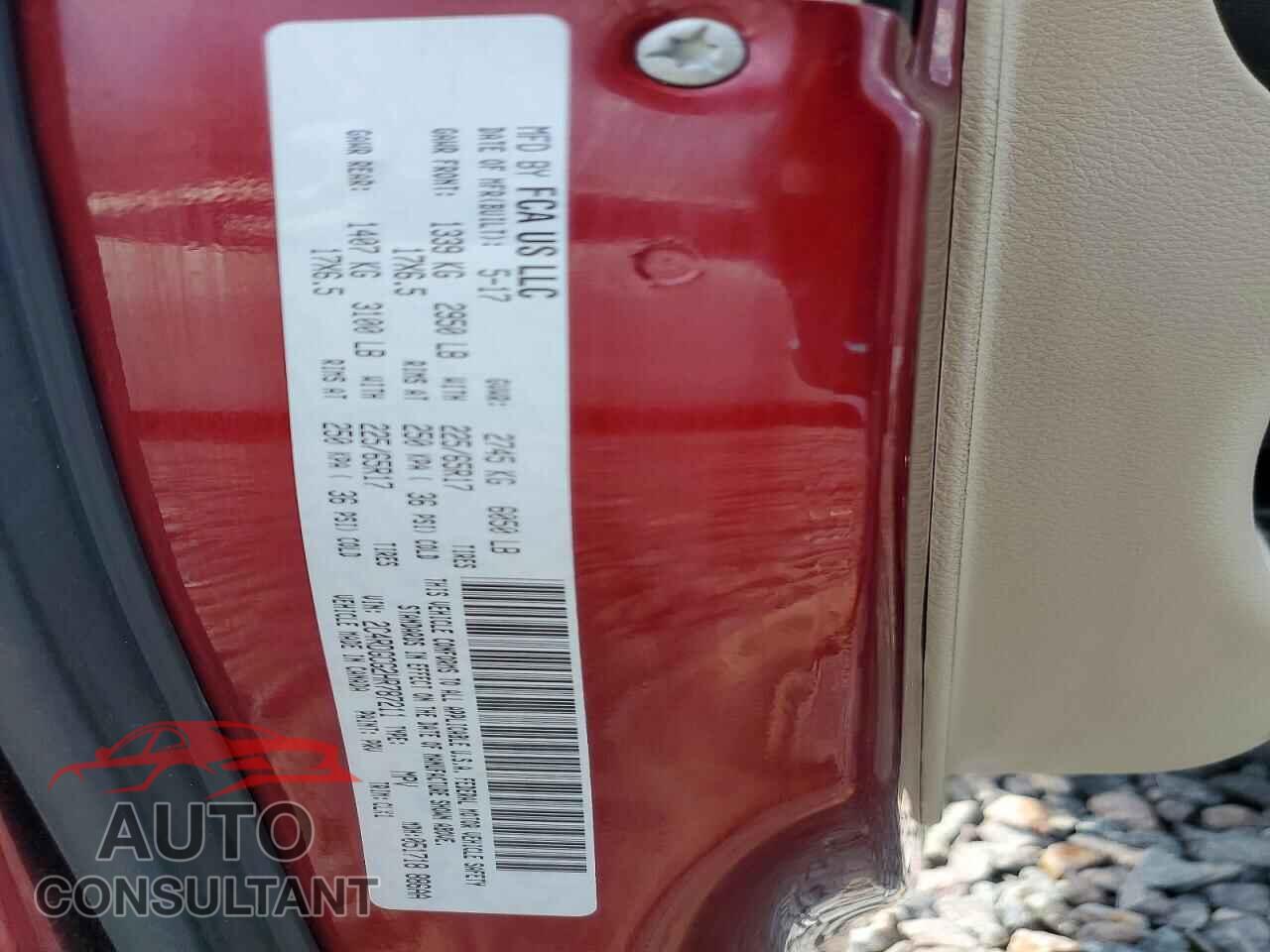 DODGE CARAVAN 2017 - 2C4RDGCG2HR787211