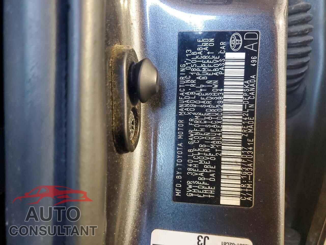 TOYOTA COROLLA 2013 - 2T1BU4EEXDC029834