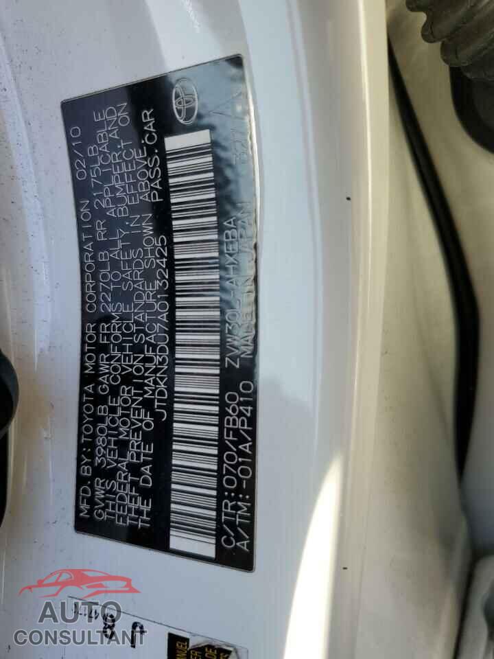 TOYOTA PRIUS 2010 - JTDKN3DU7A0132425