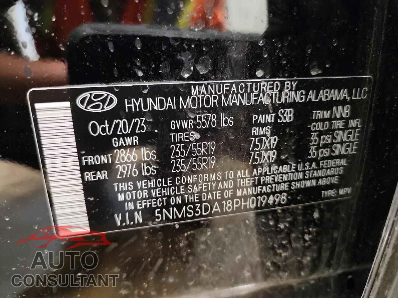 HYUNDAI SANTA FE 2023 - 5NMS3DA18PH019498