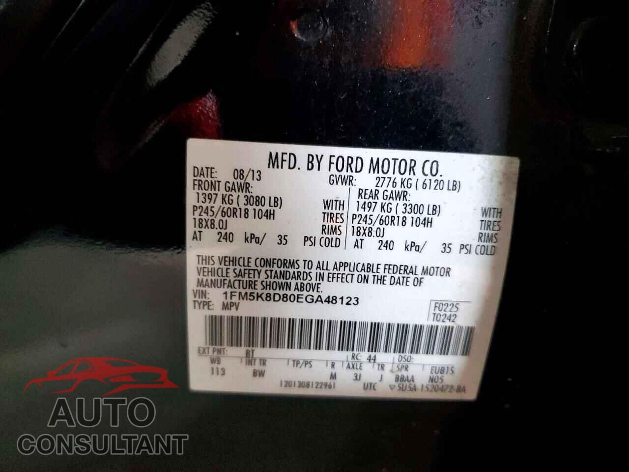 FORD EXPLORER 2014 - 1FM5K8D80EGA48123
