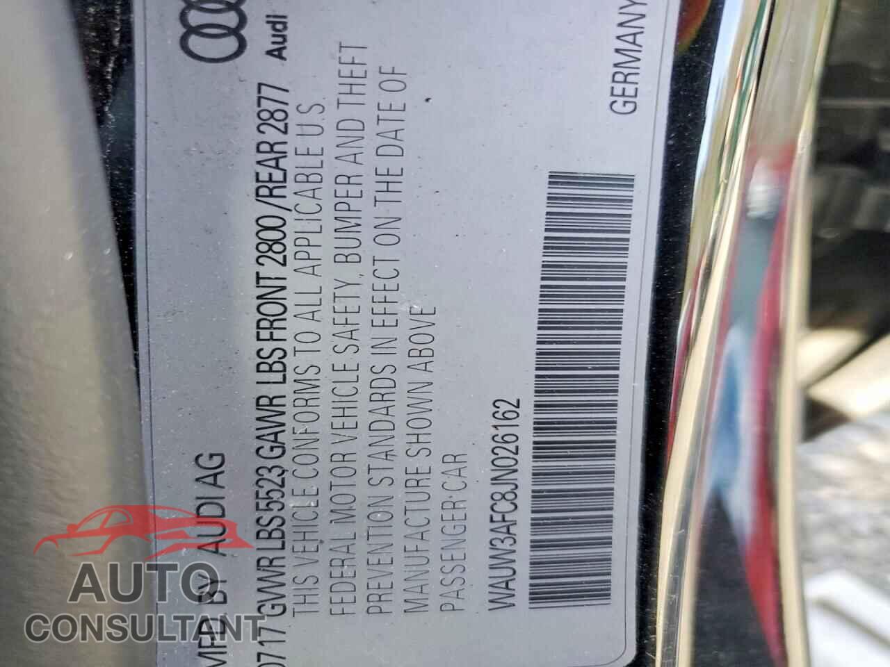 AUDI A7 2018 - WAUW3AFC8JN026162