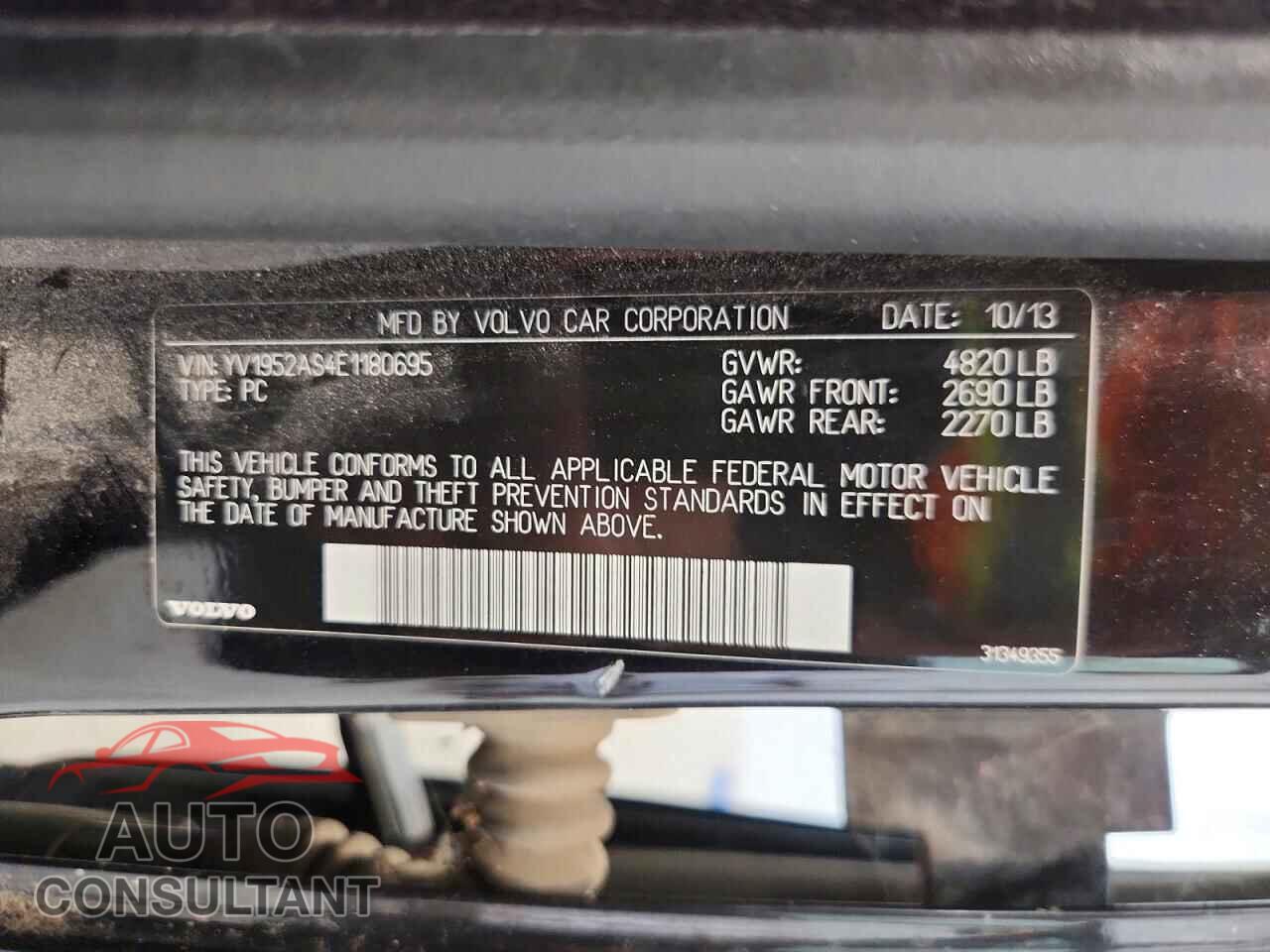 VOLVO S80 2014 - YV1952AS4E1180695