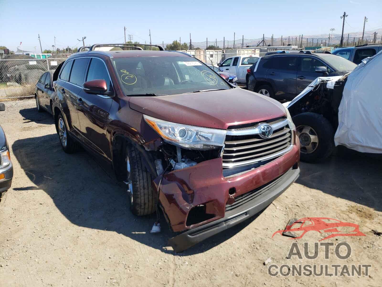 TOYOTA HIGHLANDER 2016 - 5TDDKRFHXGS247286
