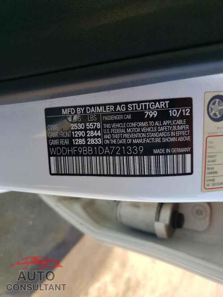 MERCEDES-BENZ E-CLASS 2013 - WDDHF9BB1DA721339