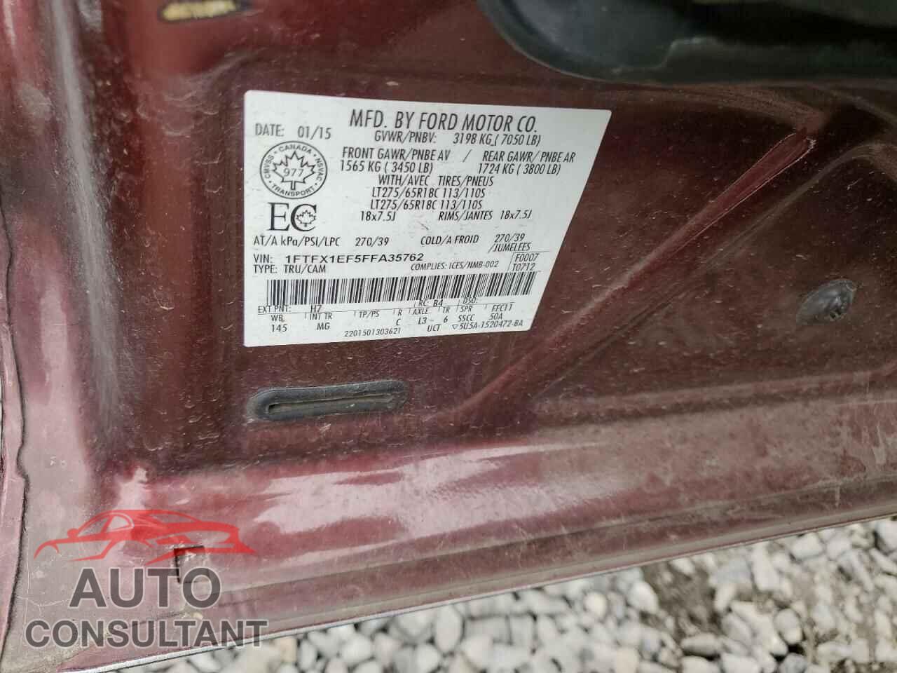 FORD F-150 2015 - 1FTFX1EF5FFA35762