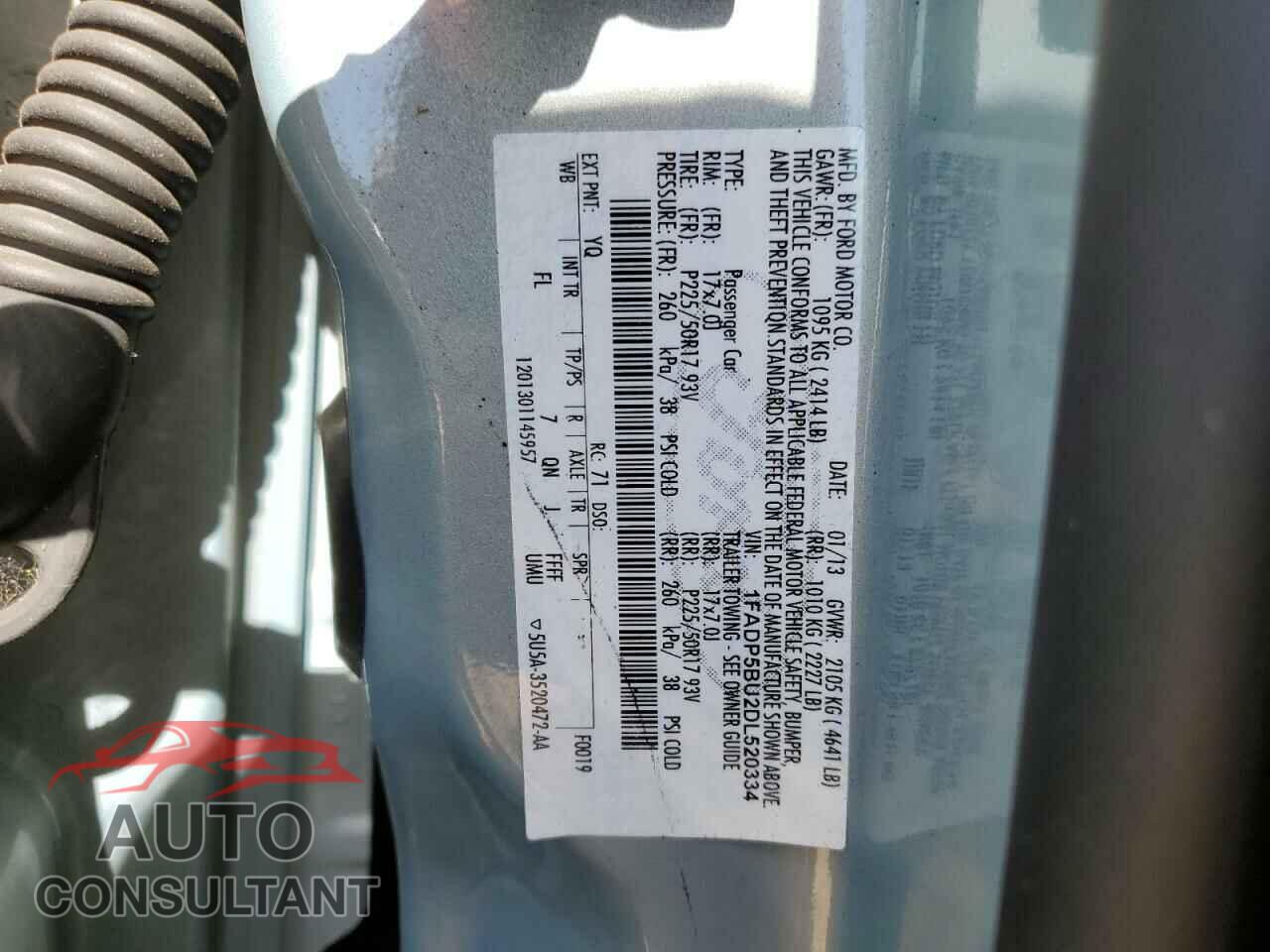 FORD CMAX 2013 - 1FADP5BU2DL520334