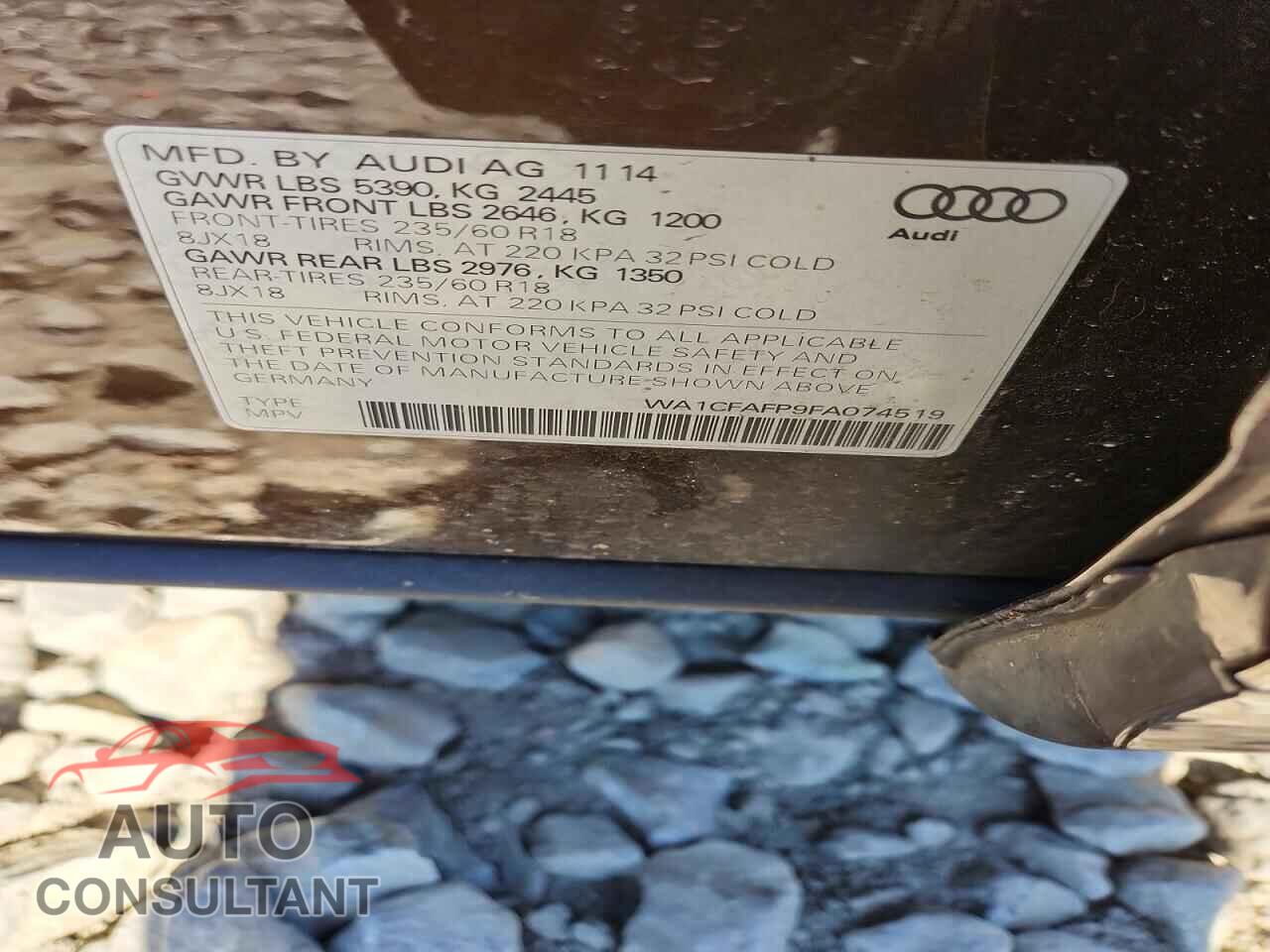 AUDI Q5 2015 - WA1CFAFP9FA074519