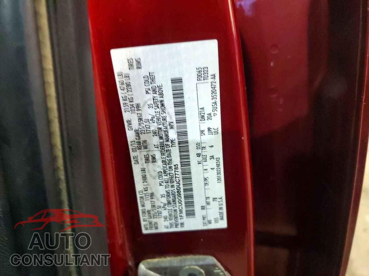 FORD ESCAPE 2013 - 1FMCU0G98DUC77785