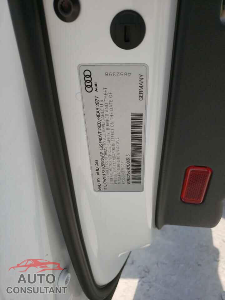 AUDI A6 2019 - WAUL2AF27KN050516