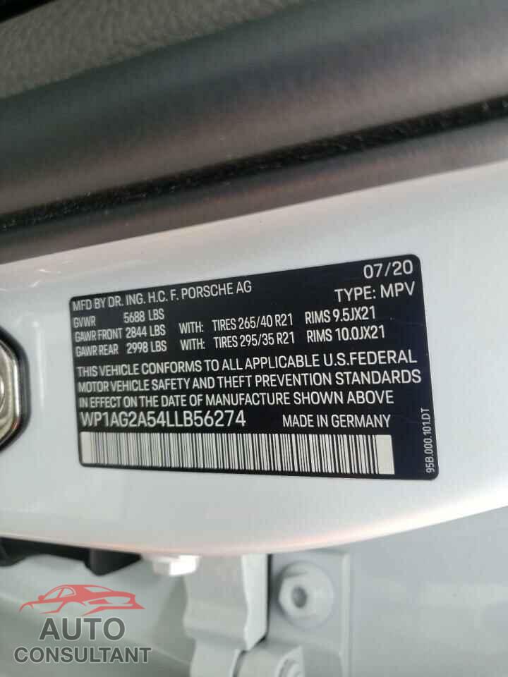 PORSCHE MACAN 2020 - WP1AG2A54LLB56274