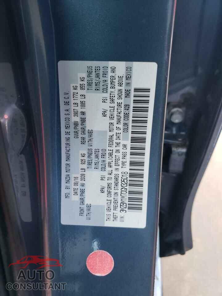 MAZDA 3 2016 - 3MZBM1M70GM325018