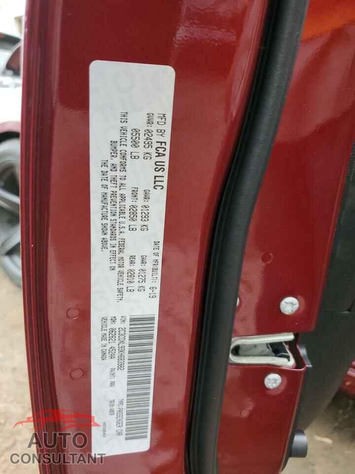 DODGE CHARGER 2019 - 2C3CDXL93KH683982