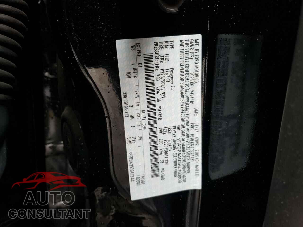 FORD CMAX 2017 - 1FADP5AU3HL102808