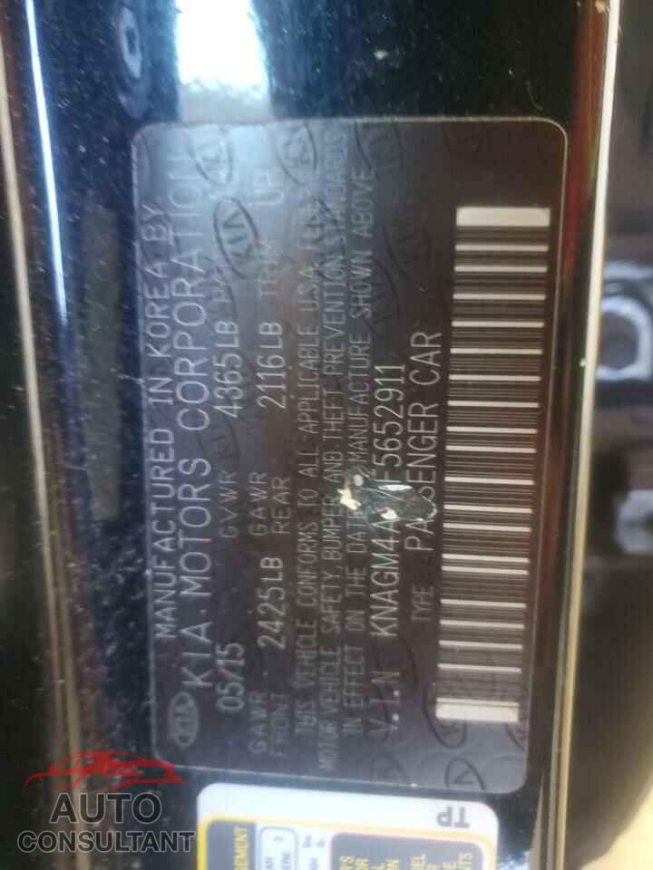KIA OPTIMA 2015 - KNAGM4A72F5652911