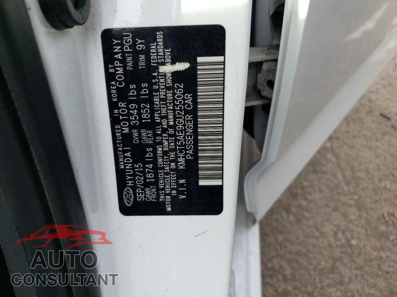 HYUNDAI ACCENT 2016 - KMHCT5AE9GU255062