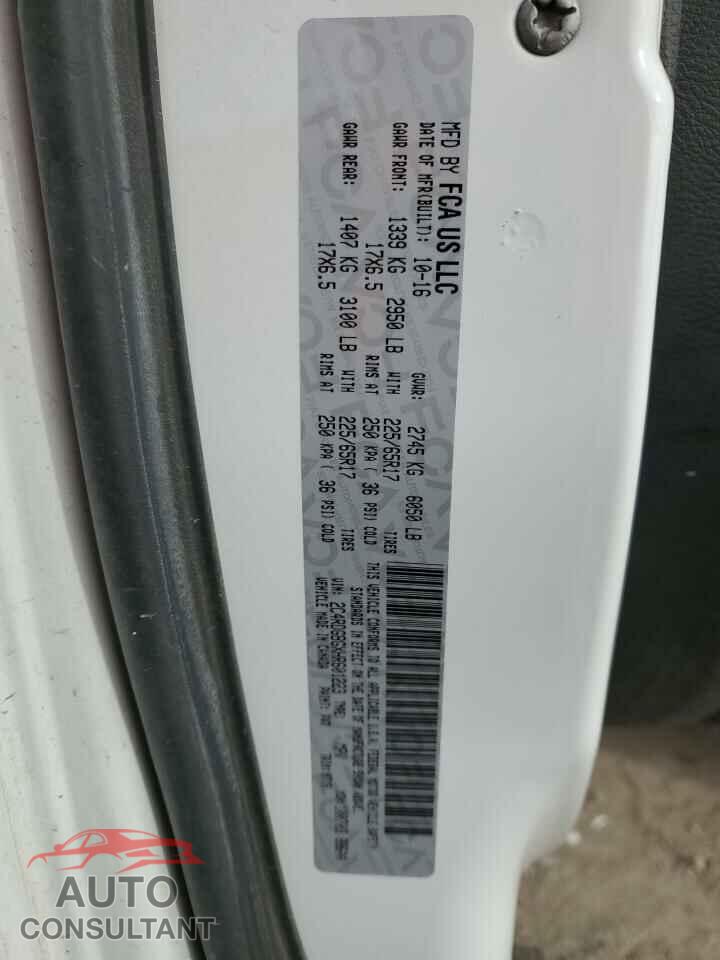 DODGE CARAVAN 2017 - 2C4RDGBGXHR601223