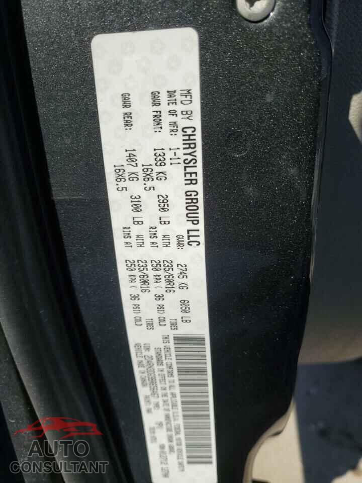 DODGE CARAVAN 2011 - 2D4RN3DG9BR656467