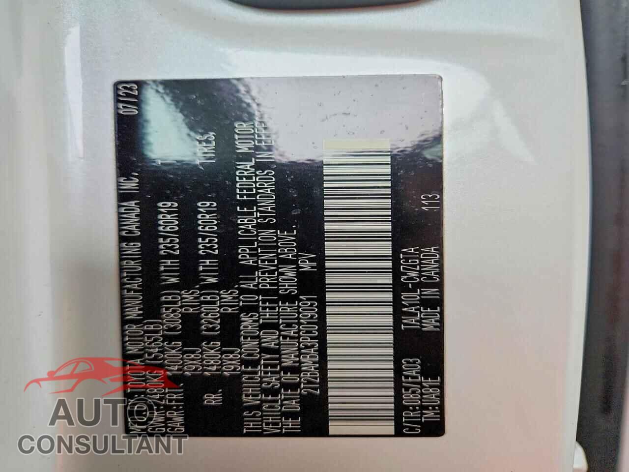 LEXUS RX350 2023 - 2T2BAMBA3PC019091