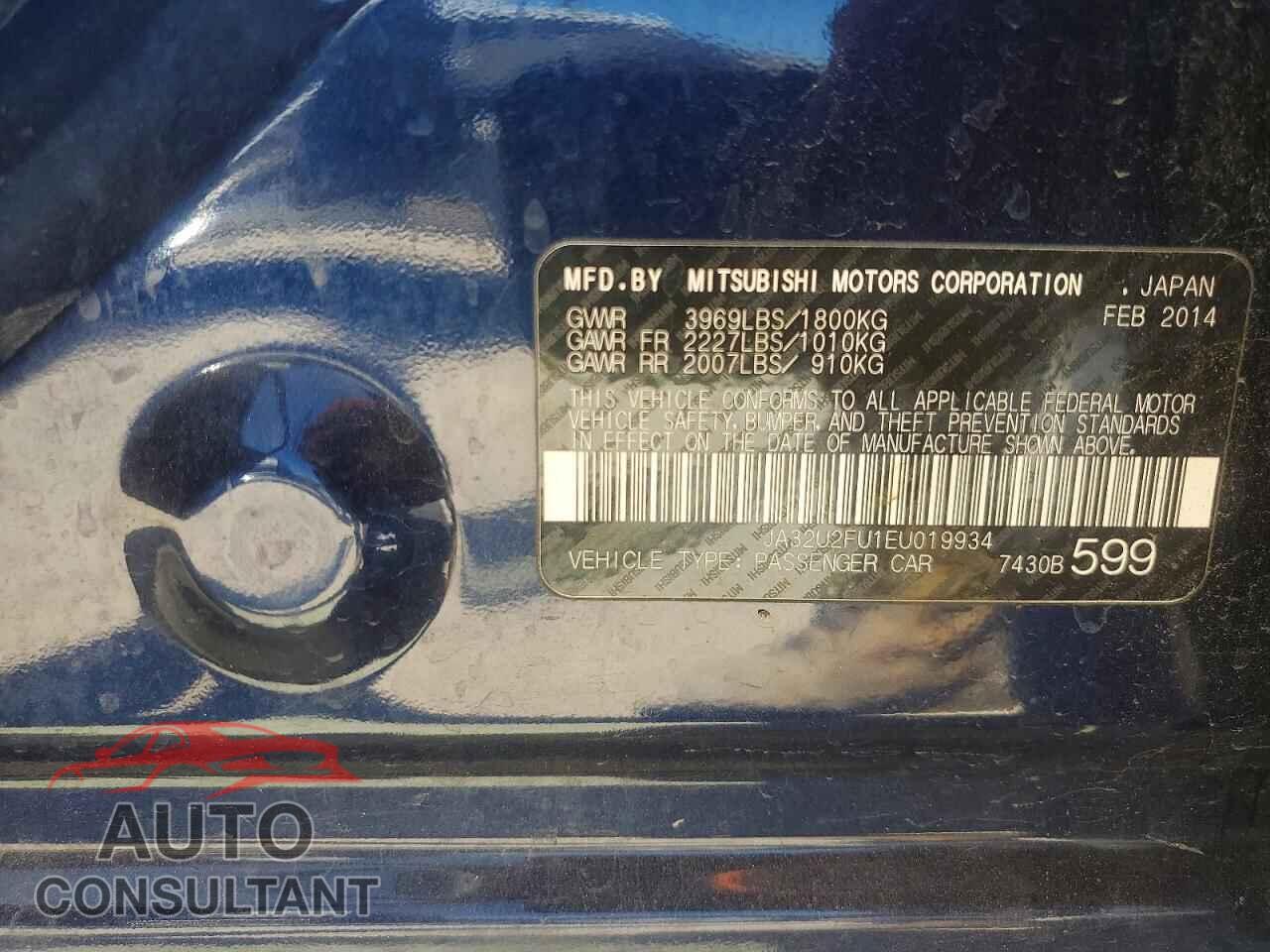 MITSUBISHI LANCER 2014 - JA32U2FU1EU019934