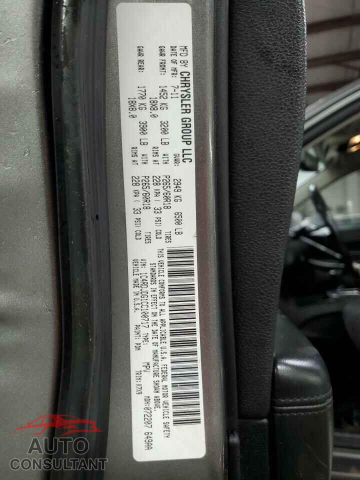DODGE DURANGO 2012 - 1C4RDJDG1CC100717