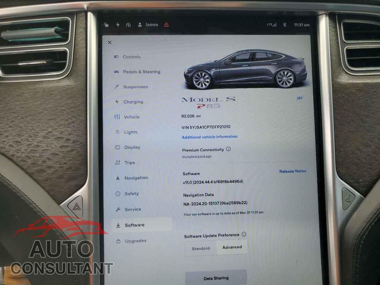 TESLA MODEL S 2013 - 5YJSA1CP7DFP21010
