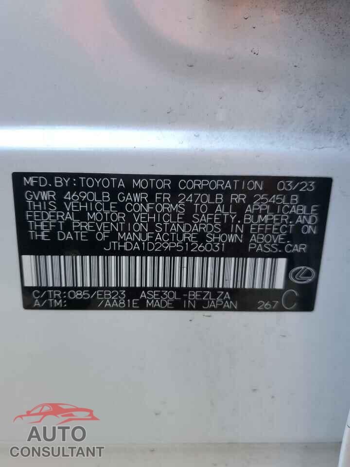 LEXUS IS 2023 - JTHDA1D29P5126031