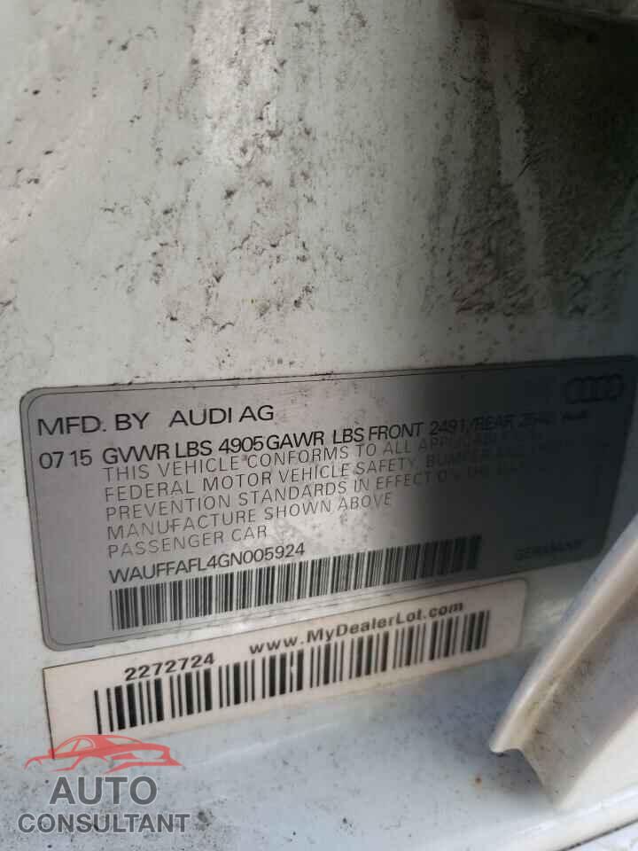 AUDI A4 2016 - WAUFFAFL4GN005924