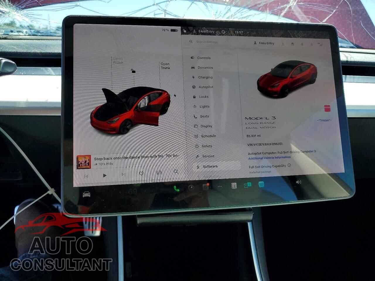 TESLA MODEL 3 2018 - 5YJ3E1EBXJF096351