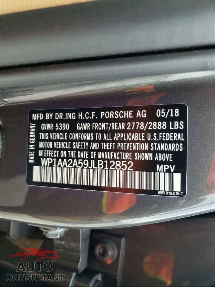 PORSCHE MACAN 2018 - WP1AA2A59JLB12852