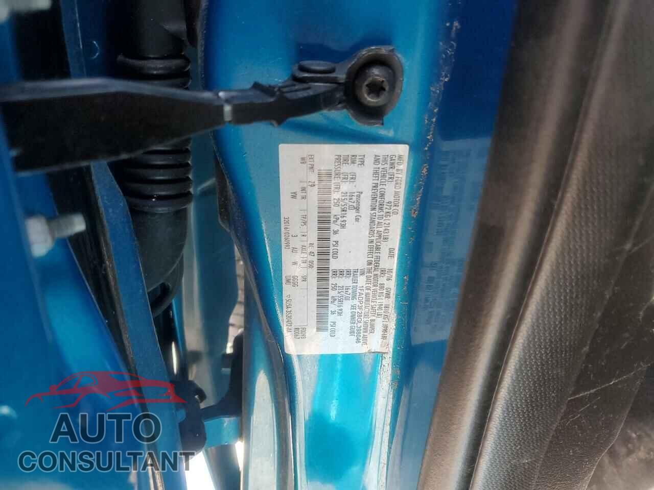 FORD FOCUS 2016 - 1FADP3F28GL398046