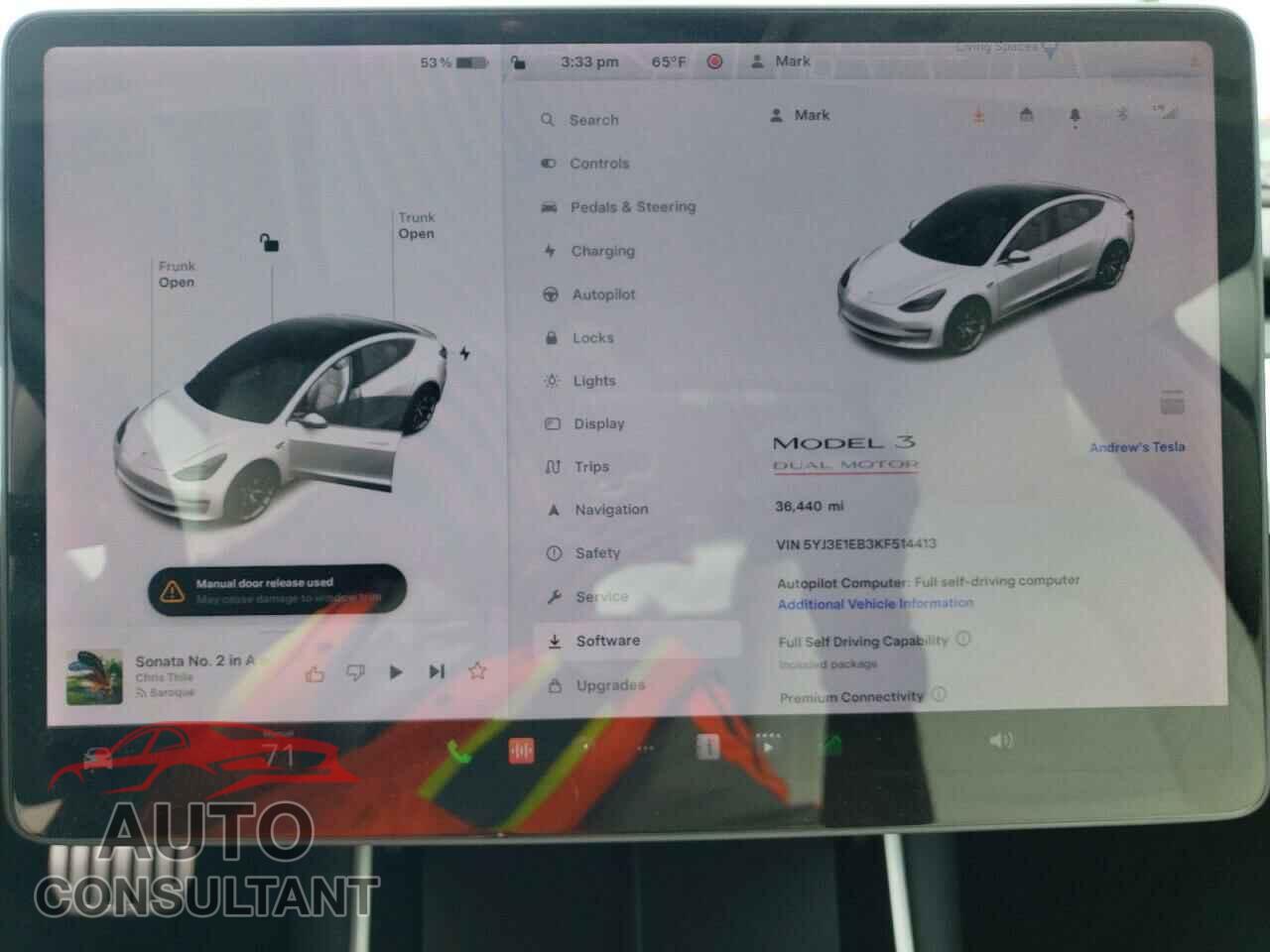 TESLA MODEL 3 2019 - 5YJ3E1EB3KF514413