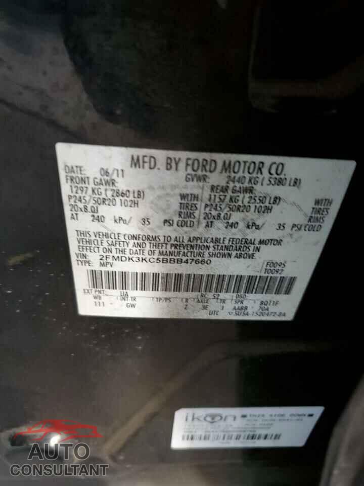 FORD EDGE 2011 - 2FMDK3KC5BBB47660