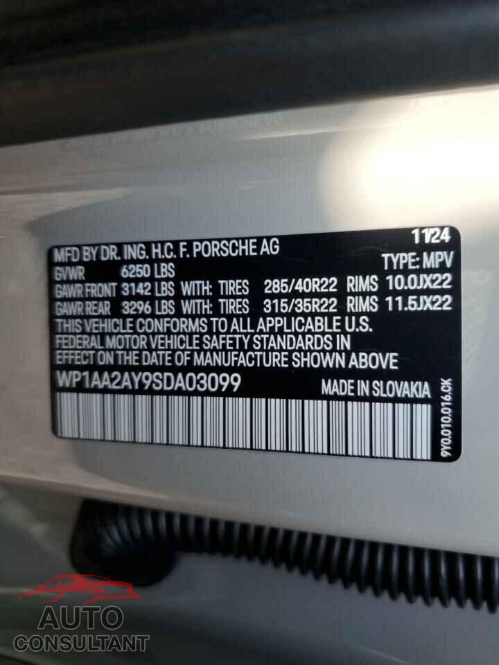 PORSCHE CAYENNE 2025 - WP1AA2AY9SDA03099