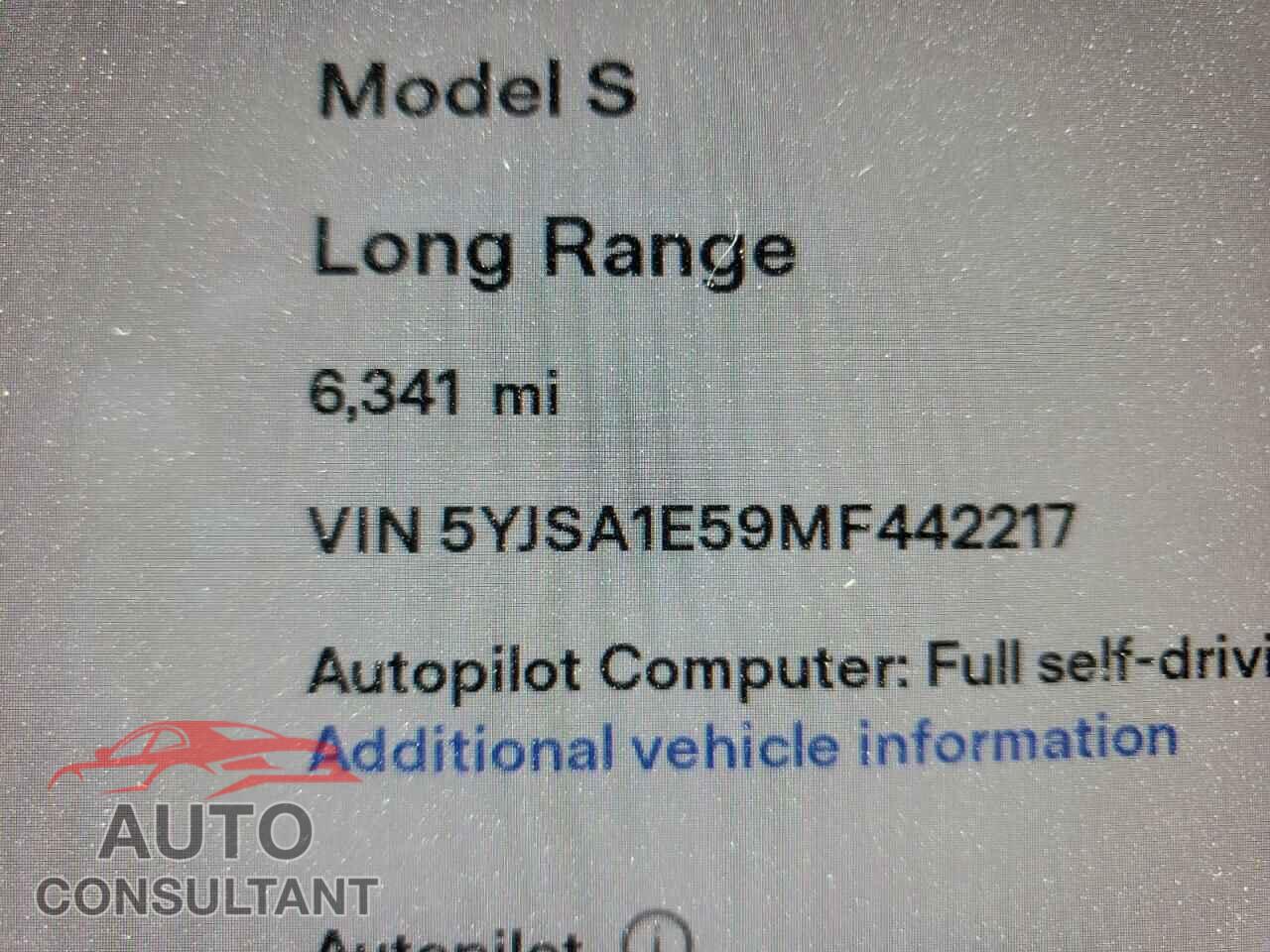 TESLA MODEL S 2021 - 5YJSA1E59MF442217