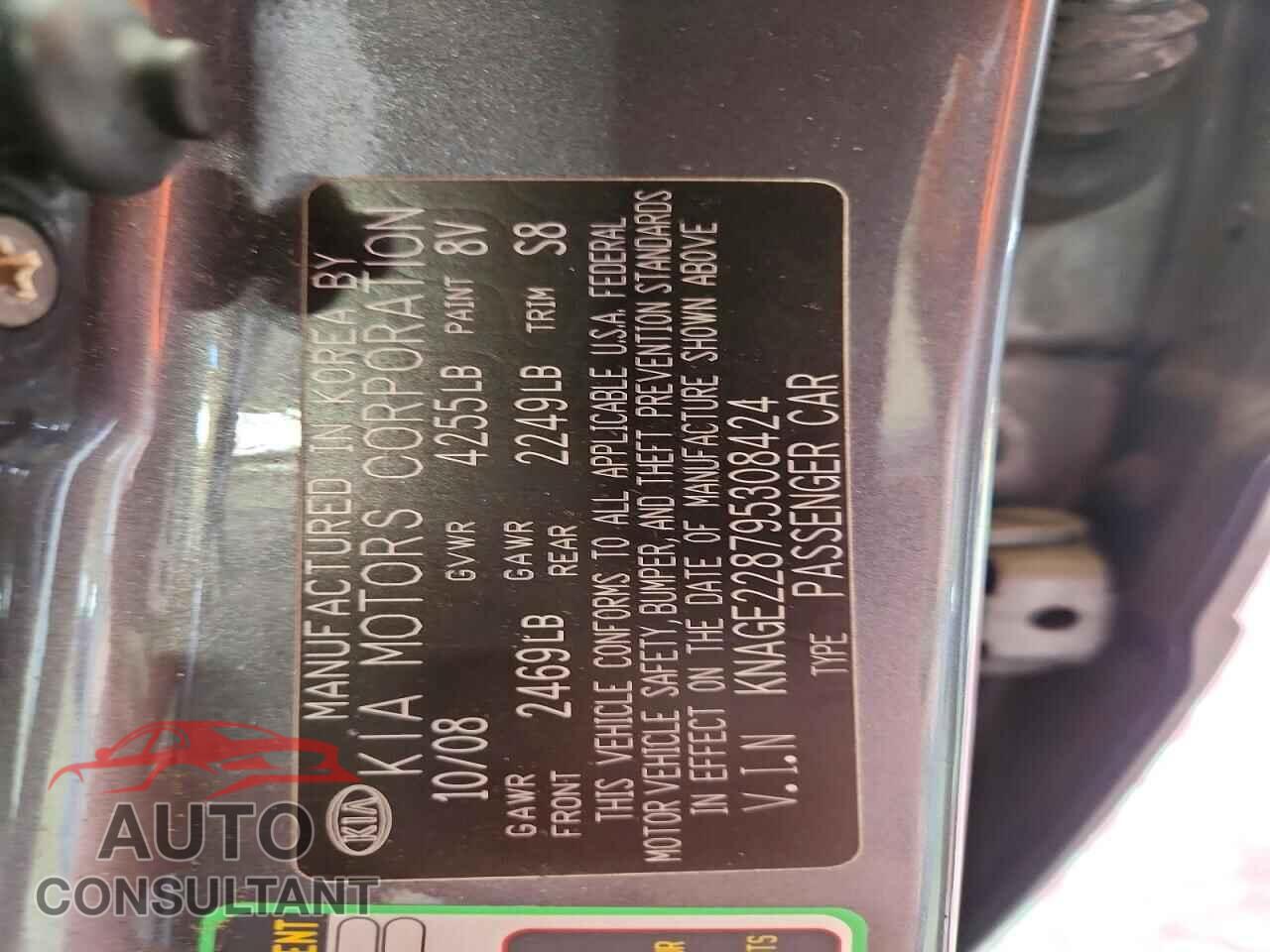 KIA OPTIMA 2009 - KNAGE228795308424