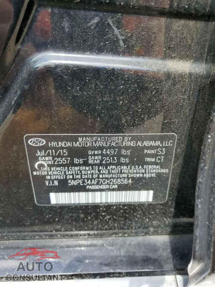 HYUNDAI SONATA 2016 - 5NPE34AF7GH268564
