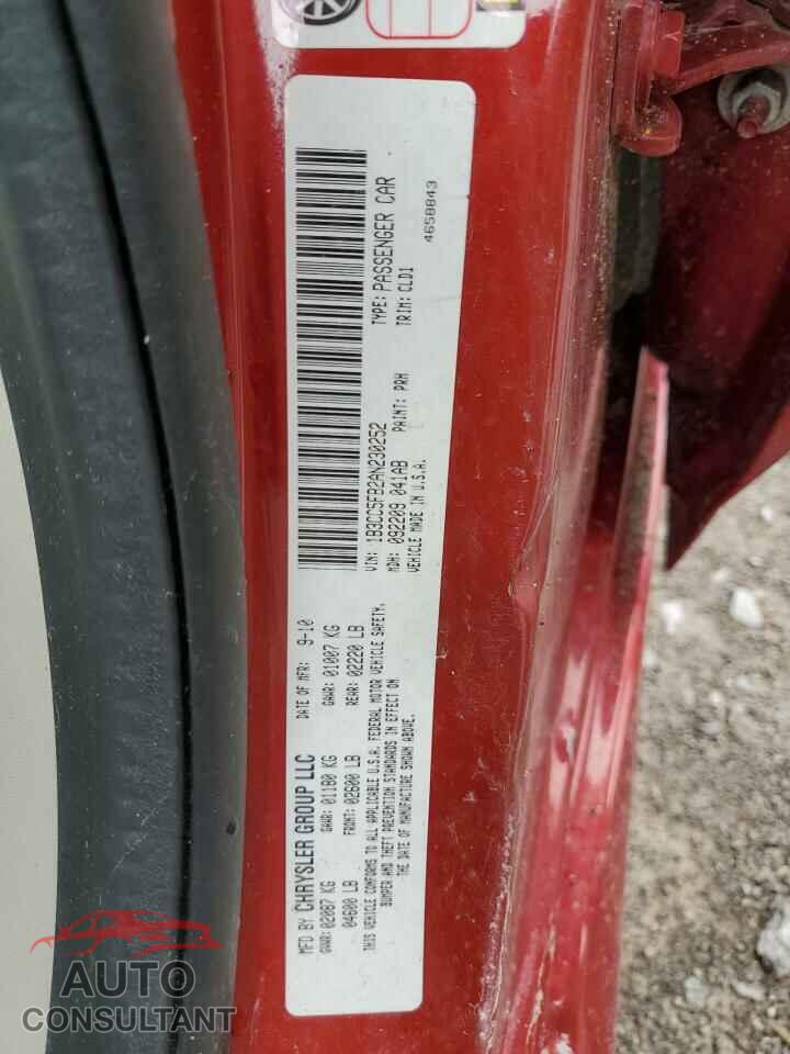 DODGE AVENGER 2010 - 1B3CC5FB2AN230252