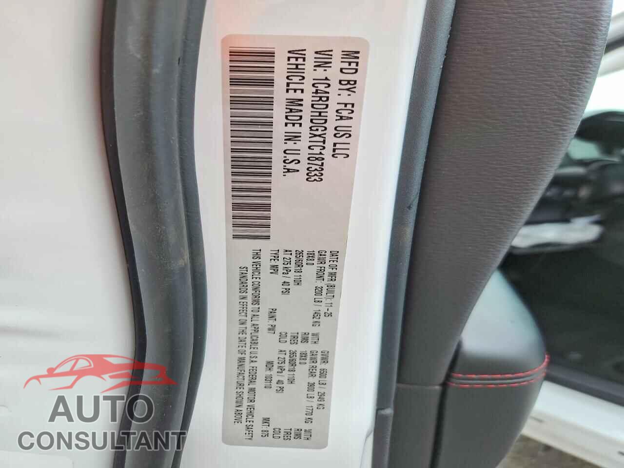 DODGE DURANGO 2026 - 1C4RDHDGXTC187333