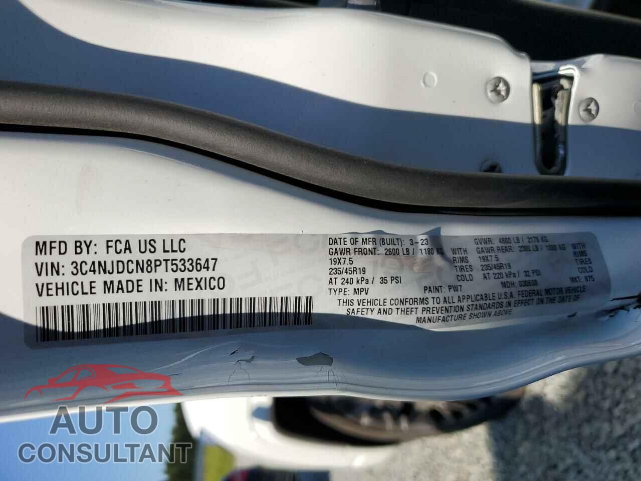 JEEP COMPASS 2023 - 3C4NJDCN8PT533647