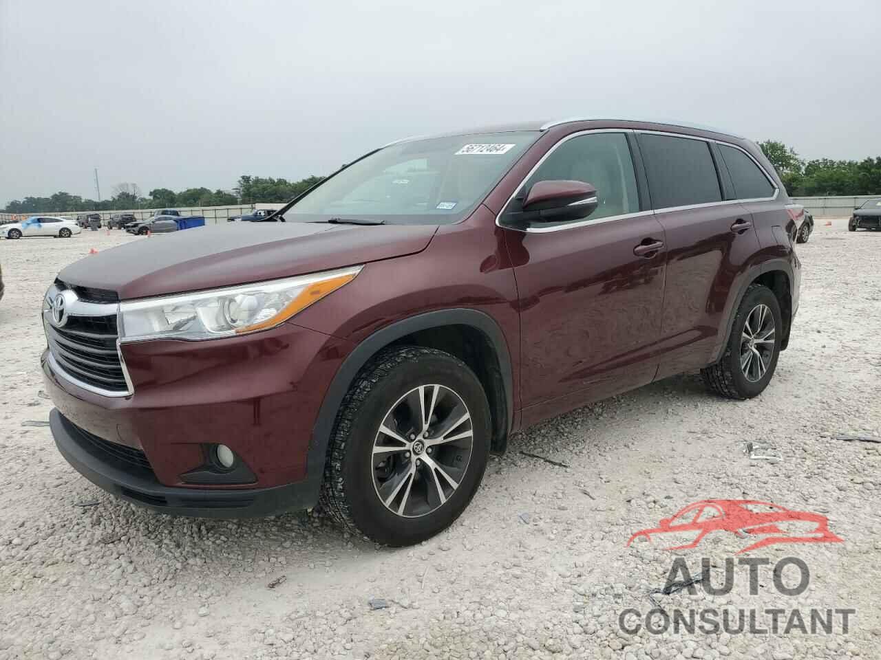 TOYOTA HIGHLANDER 2016 - 5TDJKRFH5GS311012