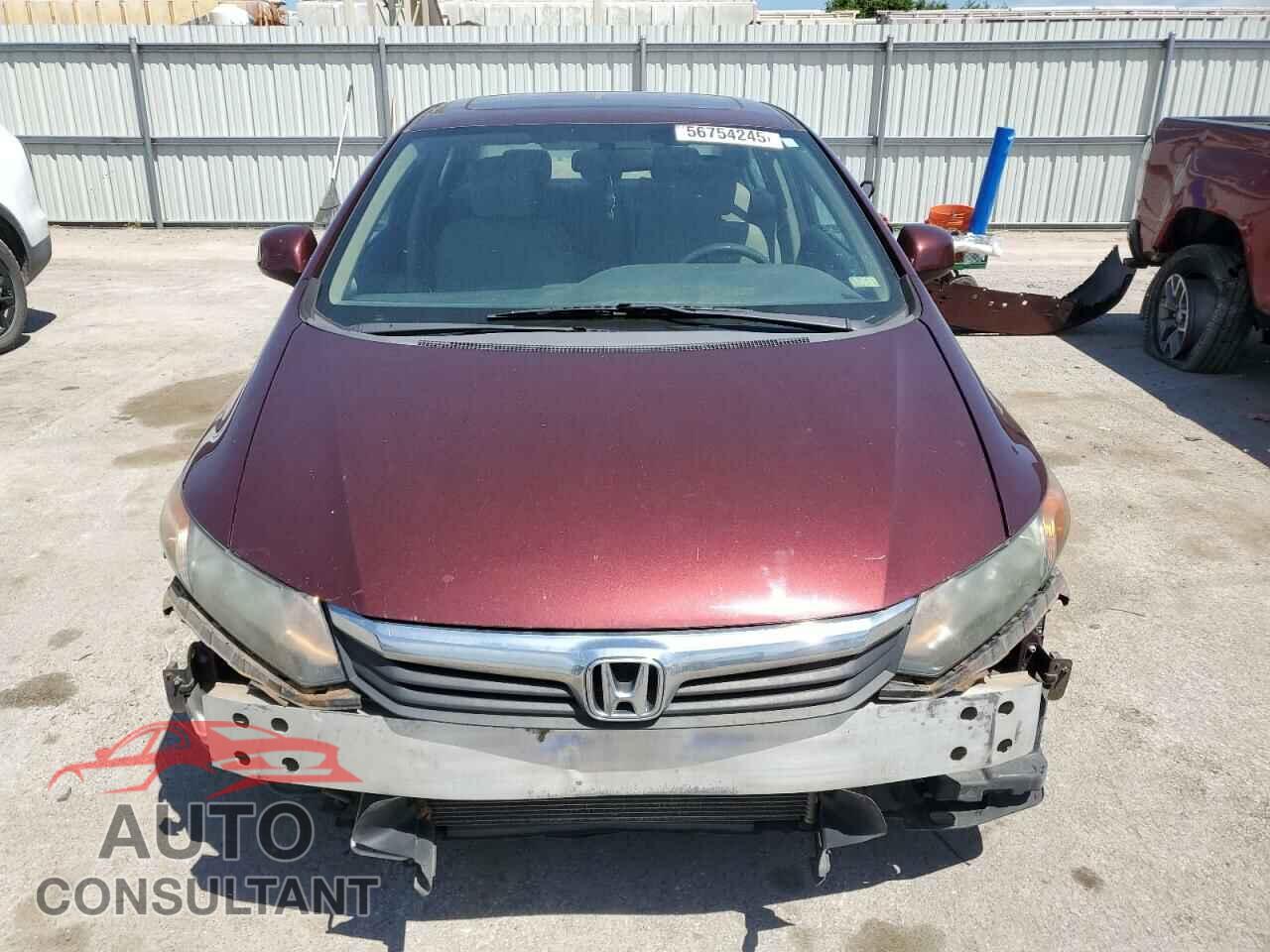 HONDA CIVIC 2012 - 19XFB2F87CE053545