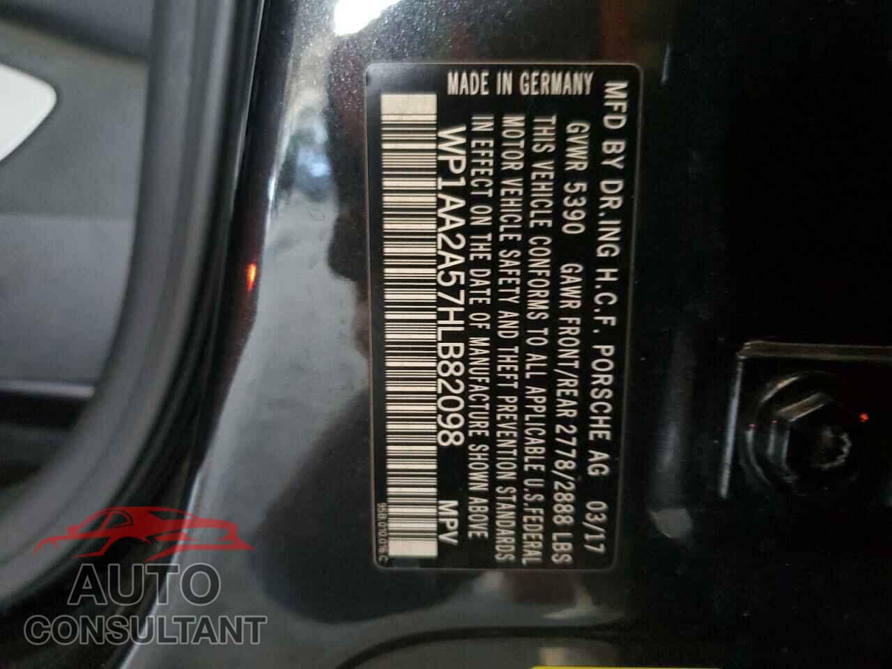 PORSCHE MACAN 2017 - WP1AA2A57HLB82098