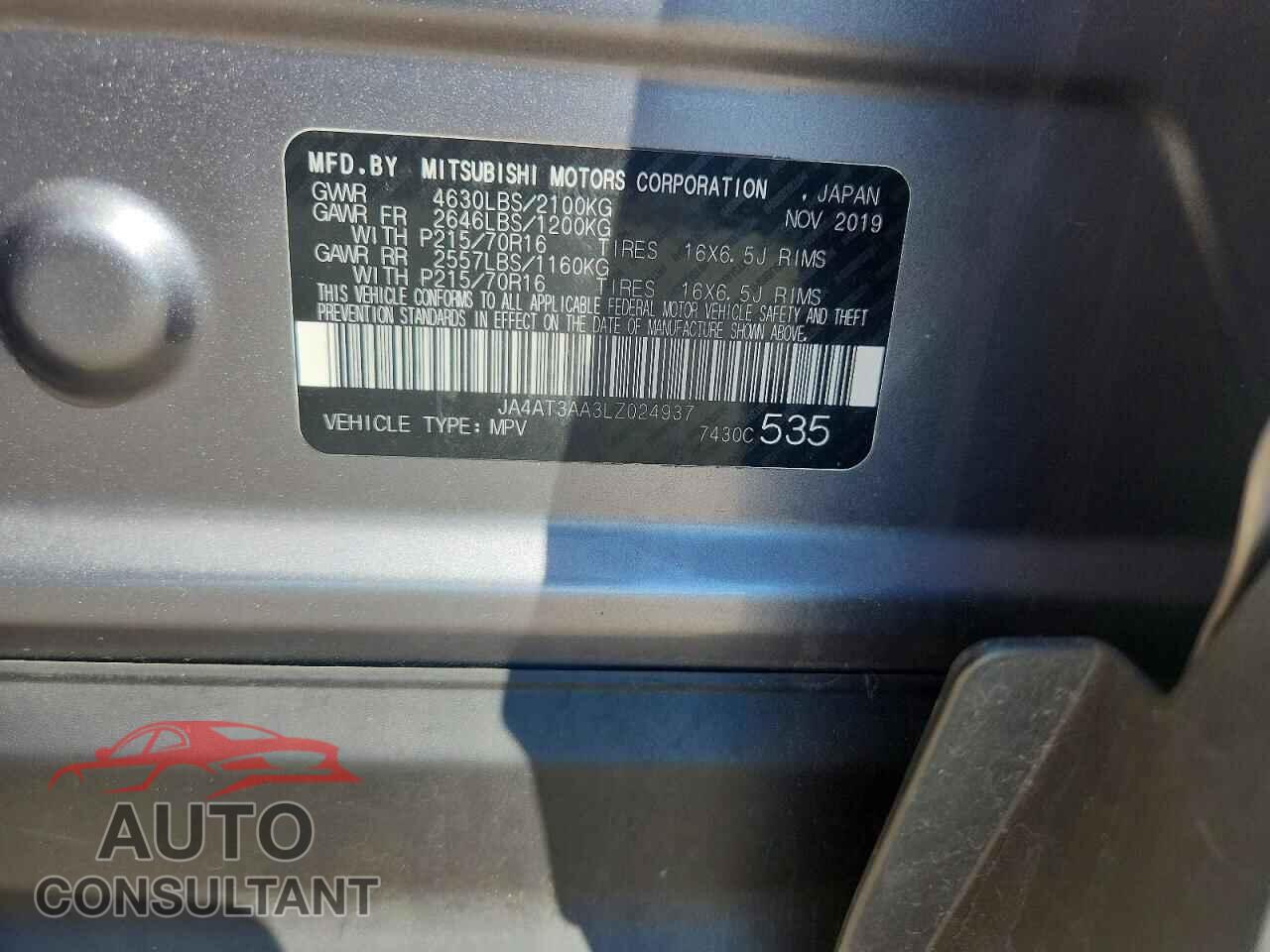 MITSUBISHI ECLIPSE 2020 - JA4AT3AA3LZ024937