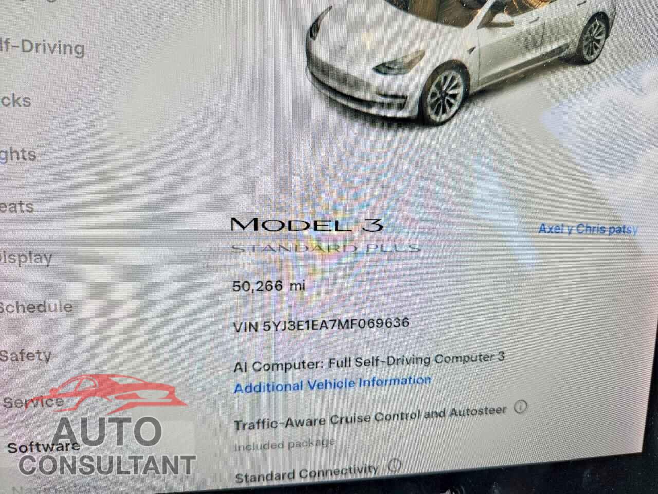 TESLA MODEL 3 2021 - 5YJ3E1EA7MF069636